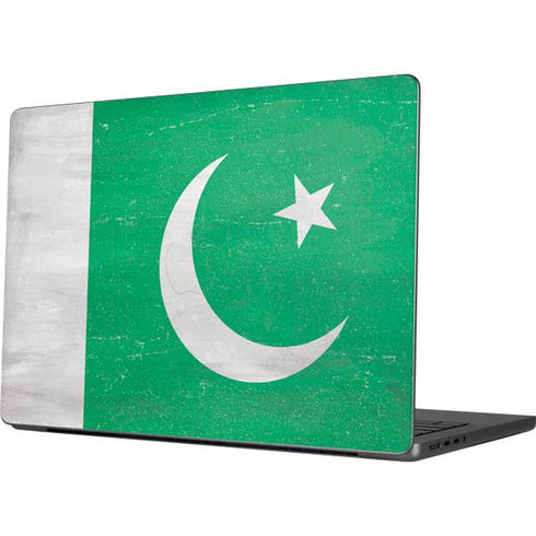 Pakistan Flag Distressed MacBook Pro 14in (2021-24) Skin